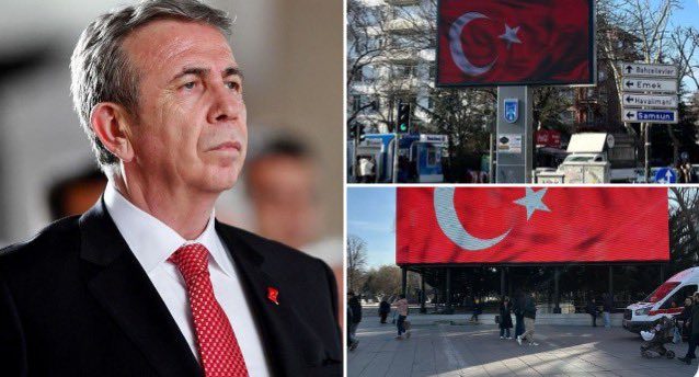 MANSUR YAVAŞ'TAN TÜRK BAYRAKLI MESAJ