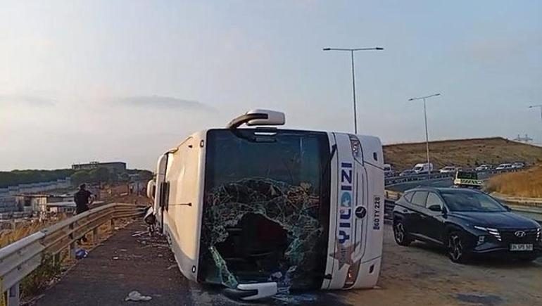 Kuzey Marmara Otoyolu'nda feci kaza! Yolcu otobüsü devrildi: 4 ölü, 20 yaralı
