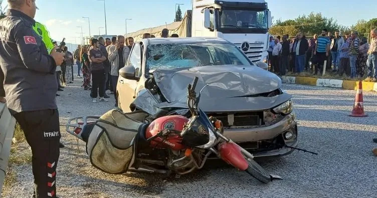 Manisa'da otomobil motosikletle çarpıştı: 1 ölü