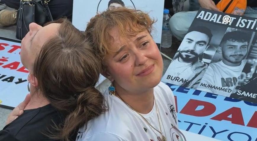 Mattia Ahmet Minguzzi'nin annesi Yasemin Minguzzi Bakırköy'de oturma eylemi yaptı