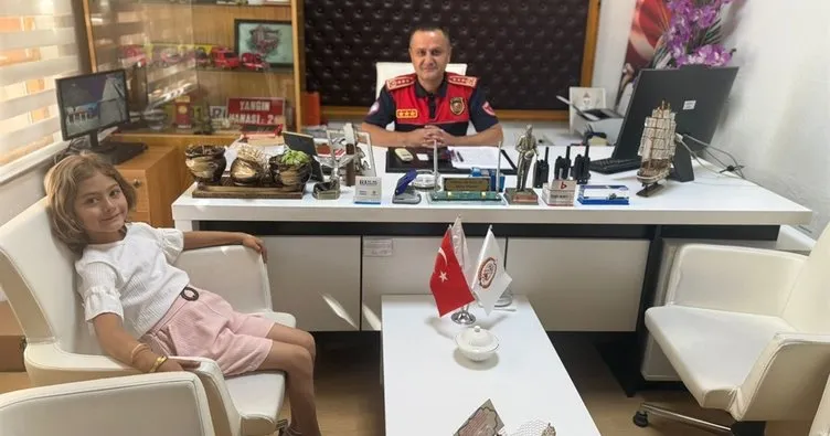 Köyü yanmaktan kurtaran küçük Aslı'ya ödül