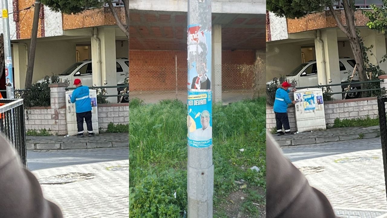 Efeler'de kirli afiş oyunu ayyuka çıktı