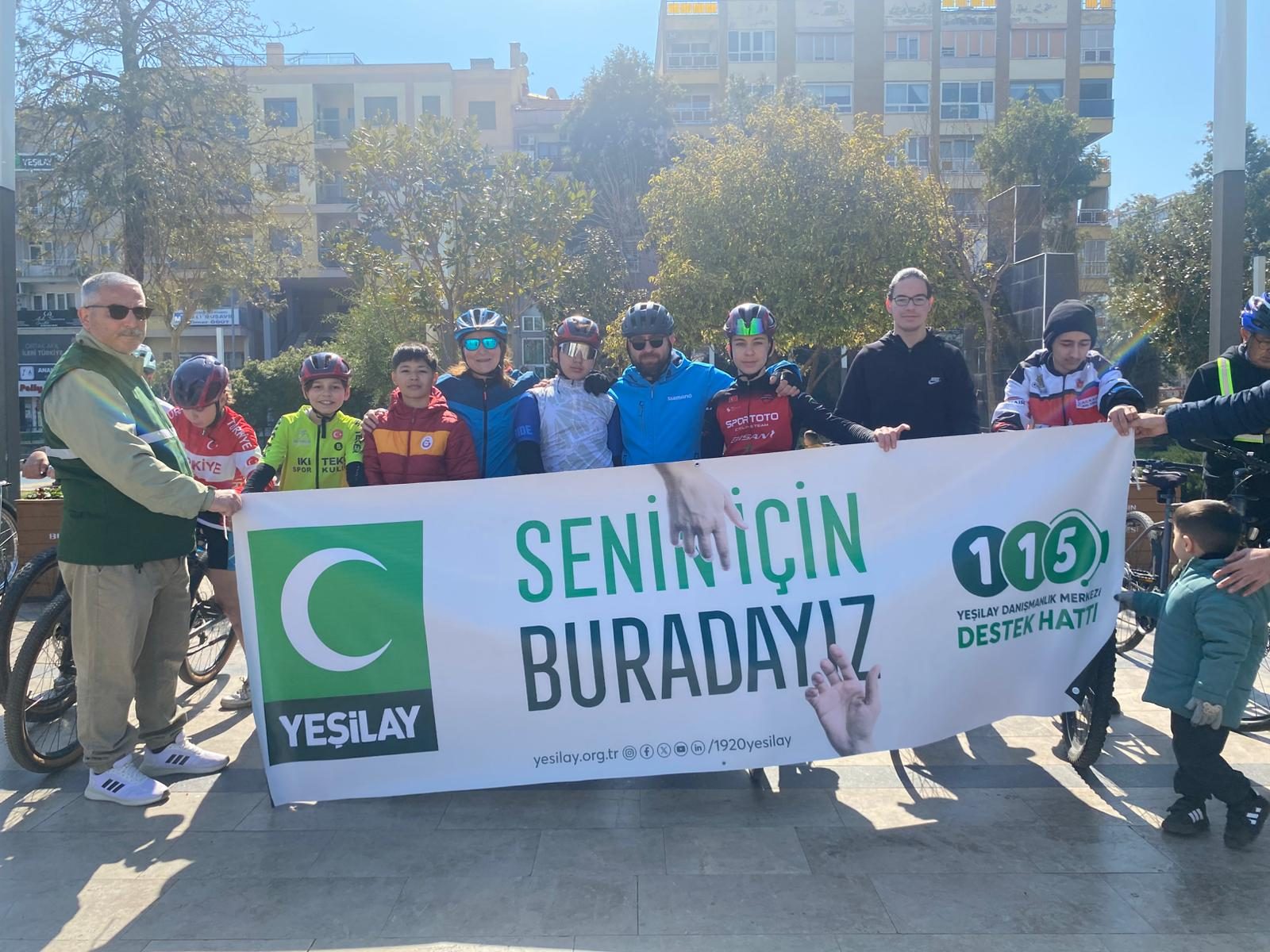 Aydın Yeşilay'dan Bağımsızlık Yılı'na Özel Bisiklet Turu