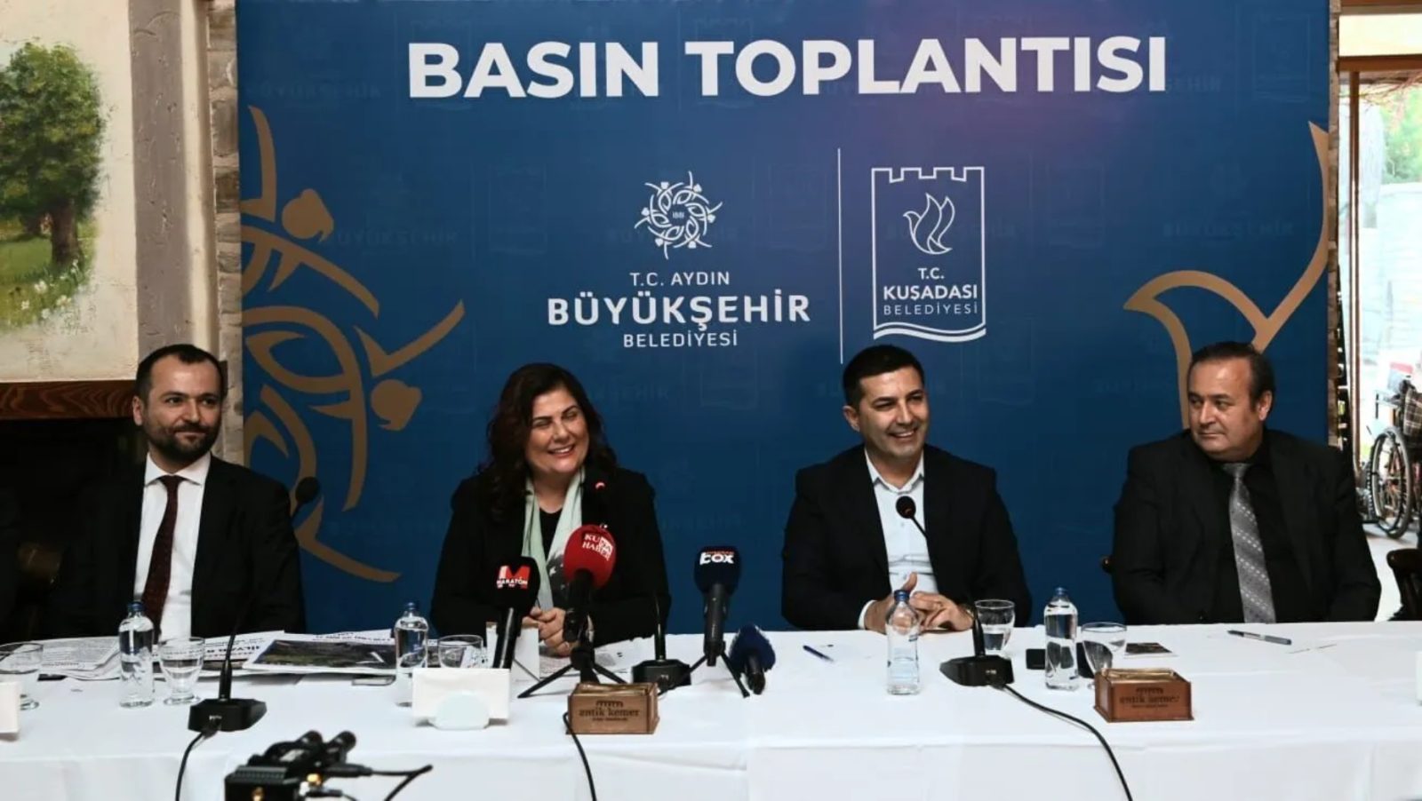 Başkan Çerçioğlu ve Başkan Günel Kuşadası'nda basın mensuplarını ağırladı