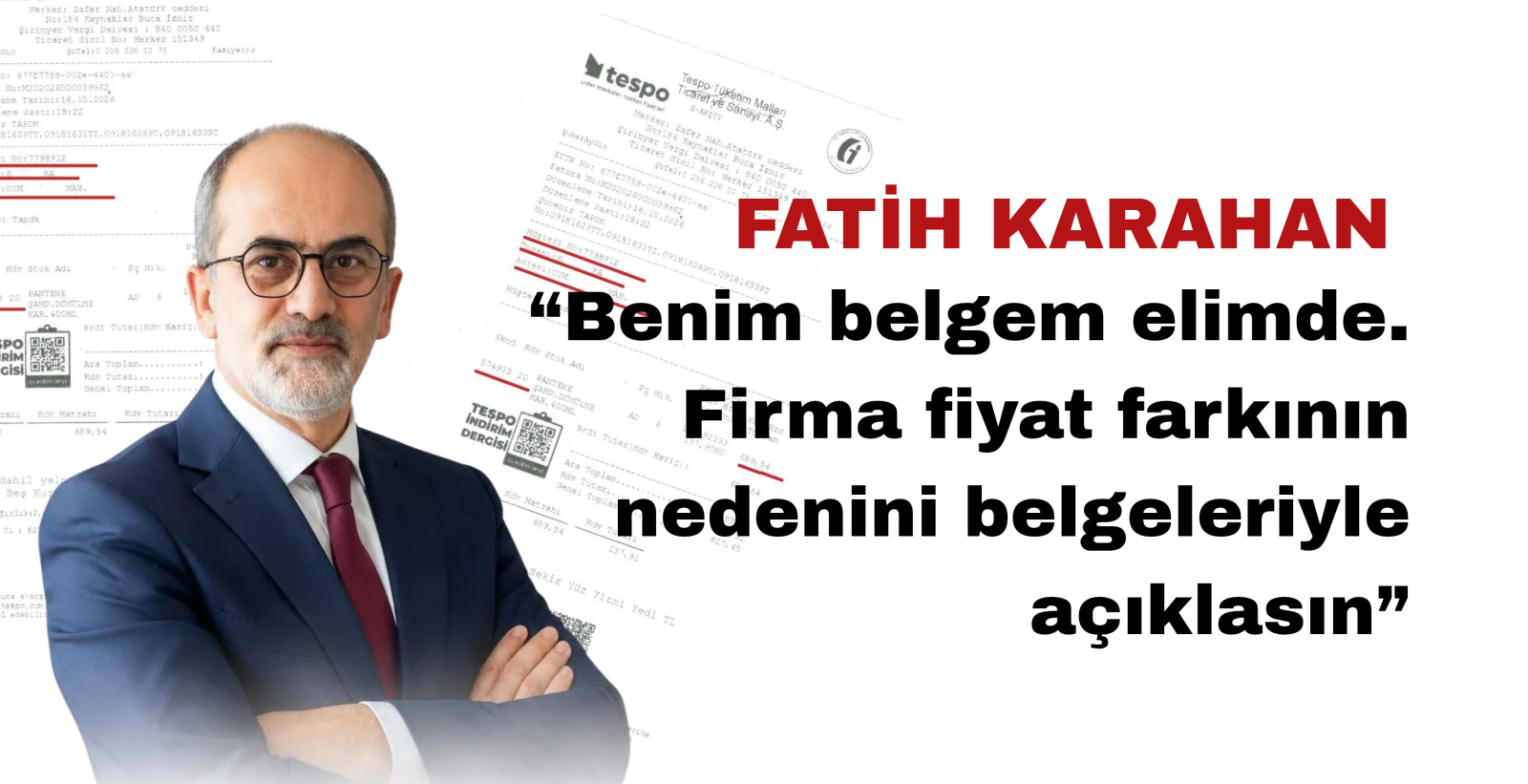 Aynı ürüne iki farklı fiyat iddiası: Karahan’dan TESPO’ya açıklama çağrısı